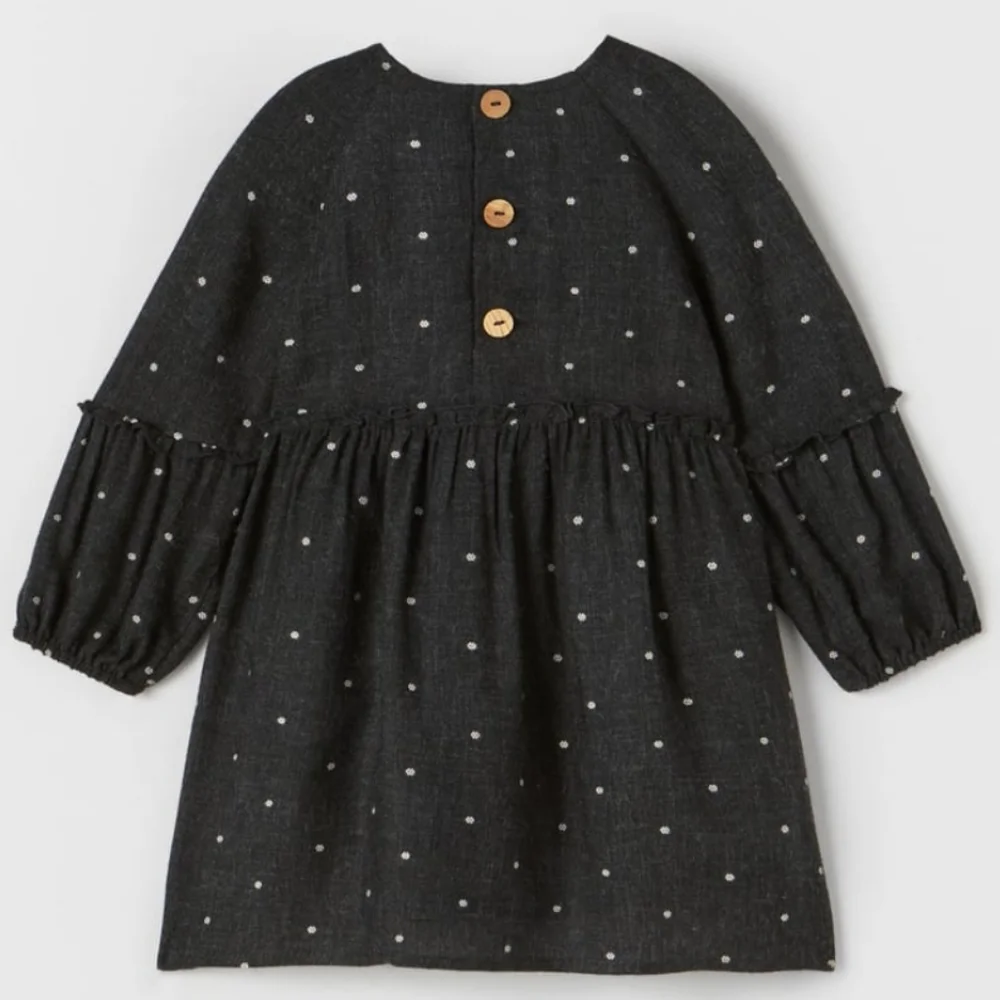 Zara Polka Dot Embroidered Dress - Picture 2 of 3